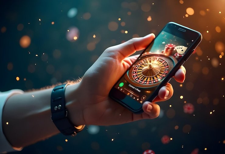 Pengguna mobile membaca kategori slot